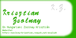 krisztian zsolnay business card
